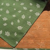 Schildkröte und Kraniche Grün/Orange